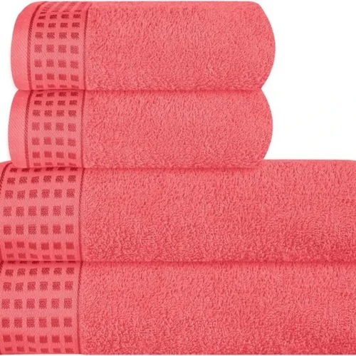 P-87213230242840-20260405182602.webp Unyqoos ® Zeer Zachte Luxe Handdoekenset van 100% Katoen met Vierdelige Set in Koraaloranje