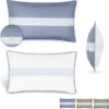 Unyqoos ® Stijlvolle Dubbele Kussenslopen Voor Binnen En Buiten In Trendy Blauw Met Luxe Afwerking