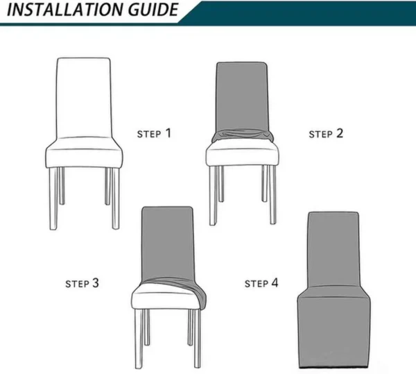 Unyqoos ® Luxueuze Fluwelen Stoelhoezen voor Eetkamerstoelen - Uitrekbaar en Wasbaar, Set van 2