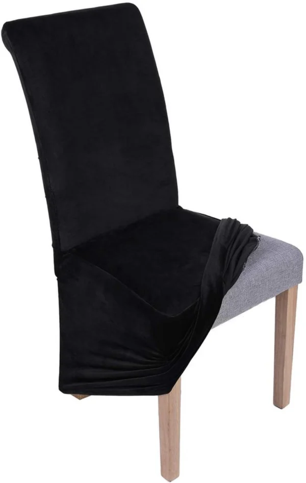 Unyqoos ® Luxueuze Fluwelen Stoelhoezen voor Eetkamerstoelen - Uitrekbaar en Wasbaar, Set van 2