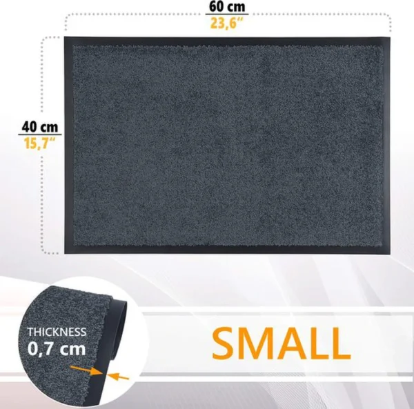 Unyqoos® Hoogwaardige Grijze Deurmat met Antislip en Waterdichte Eigenschappen voor Elke Ingang