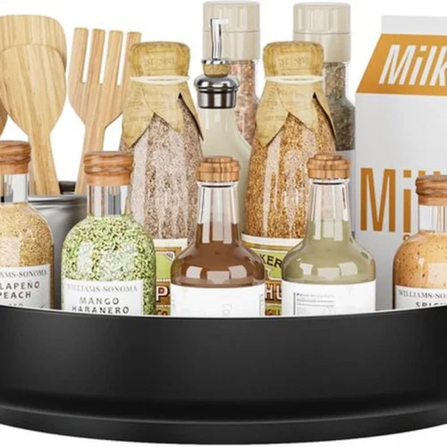 Unyqoos ® Draaiplateau Organizer voor Keuken en Koelkast met Grootse Capaciteit en Design