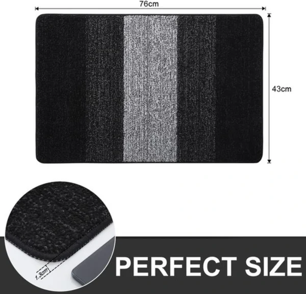 Unyqoos ® Absorberende Antislip Deurmat voor Binnengebruik - Zwart 43 x 76 cm
