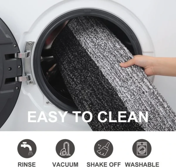 Unyqoos ® Absorberende Antislip Deurmat voor Binnengebruik - Zwart 43 x 76 cm