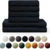 Unyqoos ® Hoogwaardige 4-delige Handdoekenset van 100% Katoen, Absorberend en Huidvriendelijk, Donkerblauw