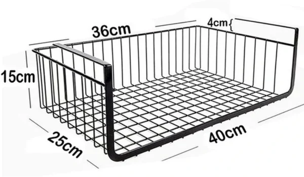 Unyqoos ® Zwarte Metalen Opbergmanden Set van 2 voor Keuken, Badkamer en Kantoororganisatie