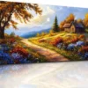 Unyqoos® Esthetische Canvas Wanddecoratie Met Kleurrijke Landweg Voor Diverse Interieurs, 50 x 100 cm