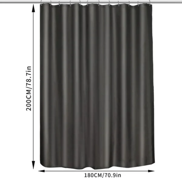 Unyqoos® Hoogwaardig Waterafstotend Douchegordijn van Polyester met Antibacteriële Eigenschappen, 180 x 200 cm