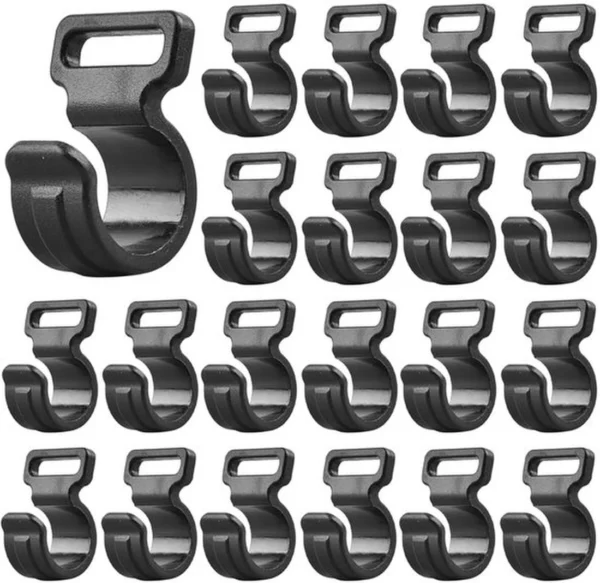 Unyqoos ® Innovatieve Kunststof Haken voor Kamperen en Buitentoepassingen - Set van 20 Stuks