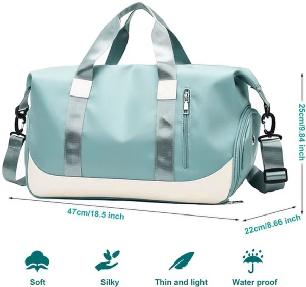 Unyqoos ® Veelzijdige en Ruime Sport- en Reistas met Schoenenvak en Waterdicht Compartiment, 40 Liter Capaciteit