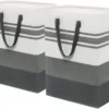 Unyqoos® Opvouwbare Grijze Wasmand Set van 2 met Grote Capaciteit van 75 Liter voor Diverse Gebruiken