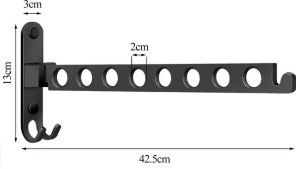 Unyqoos ® Kledinghanger met Inklapbare Wandbeugel voor Optimale Ruimtebesparing en Organisatie