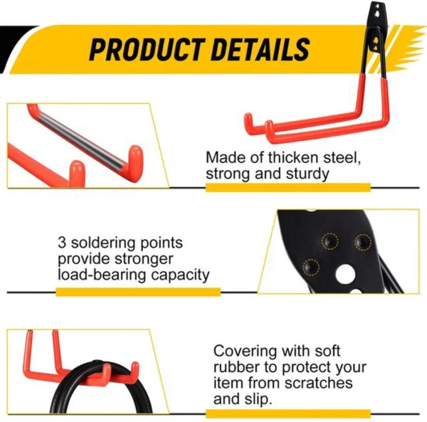 Unyqoos ® Stijlvolle en Robuuste Wandhaken voor Zware Lasten in Garage en Tuin