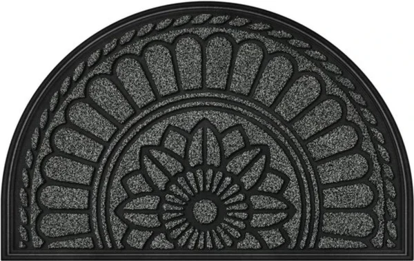 Unyqoos ® Antislip Vuilvangmat met Robuuste Rubberen Coating voor Buiten en Binnen, 45 x 75 cm, Grijs