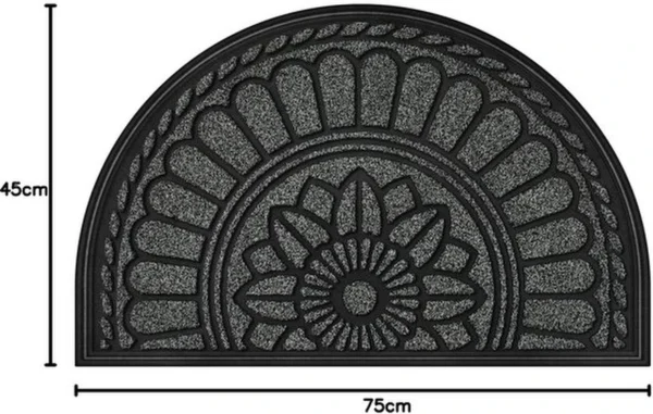 Unyqoos ® Antislip Vuilvangmat met Robuuste Rubberen Coating voor Buiten en Binnen, 45 x 75 cm, Grijs