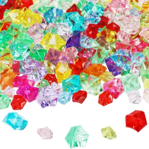 Unyqoos ® Kleurrijke Acryl Glitterstenen Set voor Creatieve Decoraties en Vakmanschap