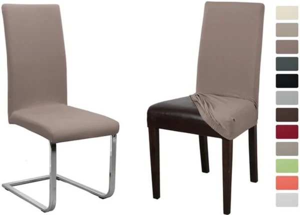 Unyqoos ® Elastische en Ademend Katoenen Stoelhoezen Set van 2 voor Perfecte Pasvorm