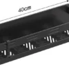 Unyqoos® Kruidenrek Organisator voor Aan de Muur met Afneembare Haken, Zonder Boren, 40 cm, Zwart