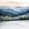 Unyqoos® Verbluffende Cyan Aquarel Canvas Kunst voor Diverse Binnenruimtes en Stijlen