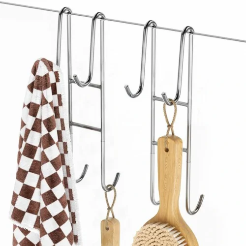 Unyqoos ® Handige Zilverkleurige Roestvrijstalen Ophanghaken voor Badkamer en Douchedeuren