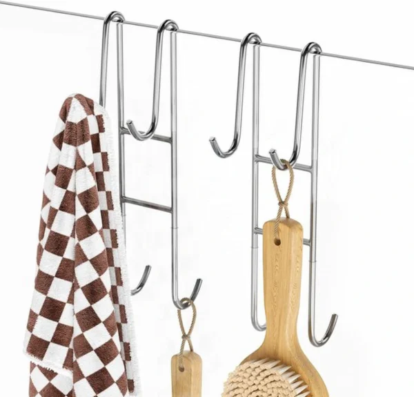 Unyqoos ® Handige Zilverkleurige Roestvrijstalen Ophanghaken voor Badkamer en Douchedeuren