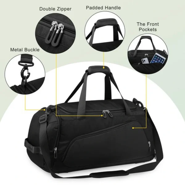 Unyqoos ® Ruime en Veelzijdige Sport- en Reistas met Schoenenvak en Nat Vak voor Alle Activiteiten