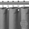 Unyqoos® Stijlvol Grijs Douchegordijn van Hoogwaardig Polyester met Wafelpatroon en Waterafstotende Eigenschappen