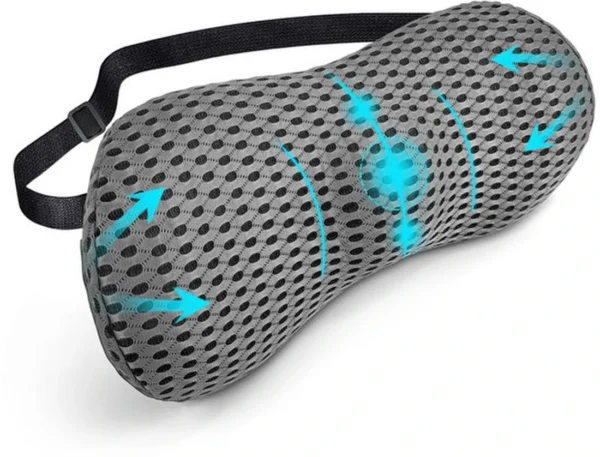 Unyqoos ® Luxe Lendensteunkussen van Traagschuim voor Optimaal Comfort en Ondersteuning in Auto en Thuis