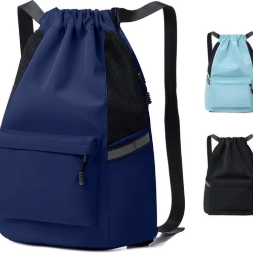 Unyqoos® Veelzijdige Waterdichte Rugzak met Trekkoordsluiting en Reflecterende Strepen voor Sport en Reis