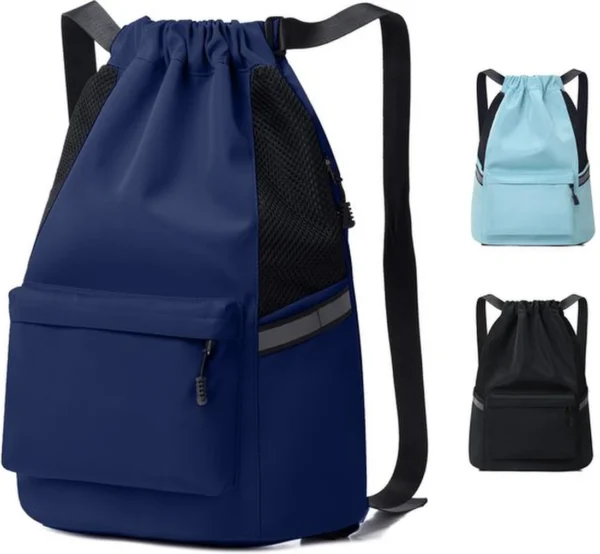 Unyqoos® Veelzijdige Waterdichte Rugzak met Trekkoordsluiting en Reflecterende Strepen voor Sport en Reis