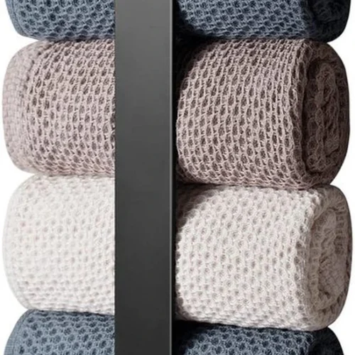 Unyqoos ® Zelfklevende Handdoekhouder voor Badkamer en Keuken, Eenvoudige Installatie, Roestvrij Staal, Zwart, 42 cm