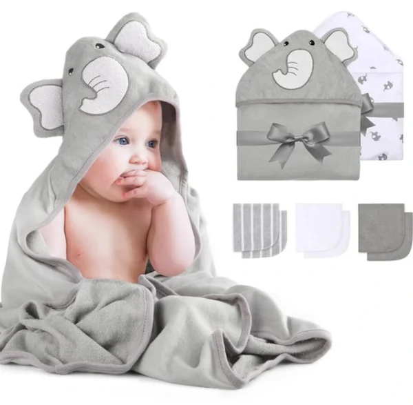 Unyqoos ® Baby Badhanddoekenset en Wasdoeken voor Zachte en Comfortabele Verzorging van Je Kleintje