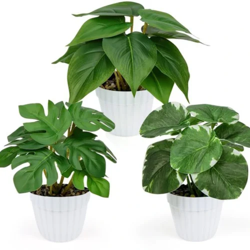 Unyqoos® Verbluffend Realistisch Kunstplantenset Met Drie Stuks Voor Diverse Ruimtes