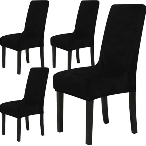 Unyqoos ® Set van 4 Luxe Fluwelen Stoelhoezen voor Diverse Gelegenheden en Stoeltypes