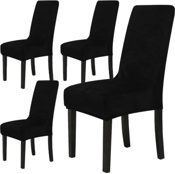 Unyqoos ® Set van 4 Luxe Fluwelen Stoelhoezen voor Diverse Gelegenheden en Stoeltypes