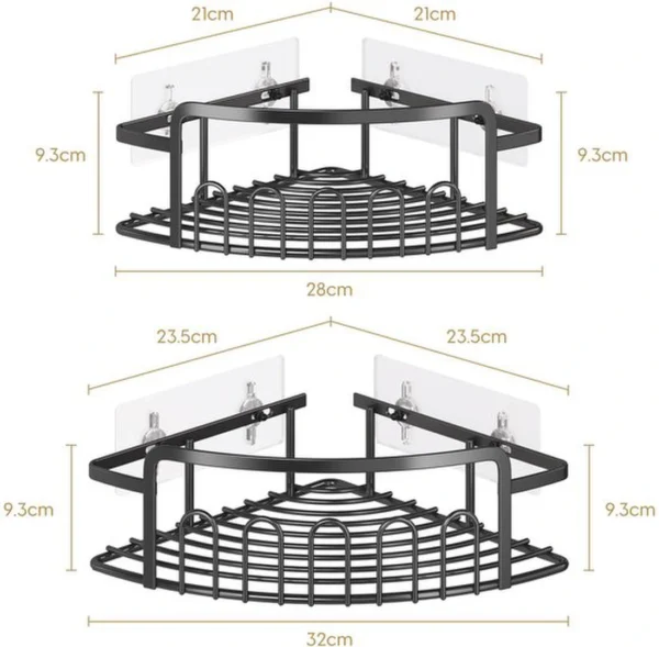 Unyqoos ® Ruimtebesparend Hoekrek voor Badkamer en Keuken met Grote Capaciteit en Eenvoudige Installatie