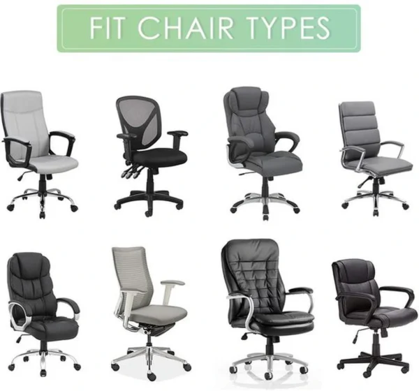 Unyqoos ® Bureaustoelhoes voor Modern Interieur met Elastische en Wasbare Stof