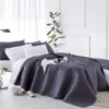 Unyqoos® Luxueus Microvezel Dekbed voor Alle Seizoenen, Extra Zacht en Veelzijdig, Donkergrijs, 180 x 260 cm