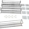 Unyqoos® Kruidenrek Set van Metaal voor Keuken en Badkamer, Flexibele Opbergoplossing met 4 Planken