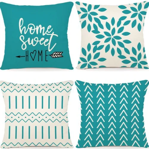 Unyqoos ® Stijlvolle Decoratieve Kussenslopen Set van 4 voor Binnen- en Buitenruimtes