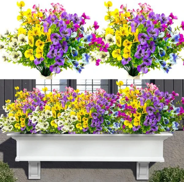 Unyqoos ® Realistische Kunstbloemen Set voor Buiten en Binnen, Weerbestendige Decoratie met UV-bescherming