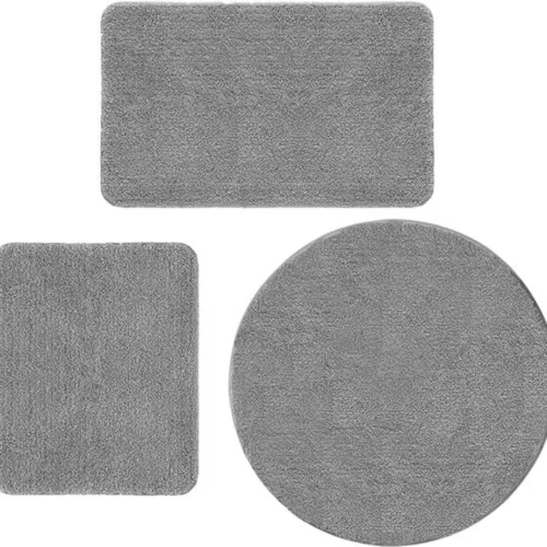 Unyqoos ® Ultrazachte en Absorberende 3-Delige Badkamermatten Set met Antislipfunctie