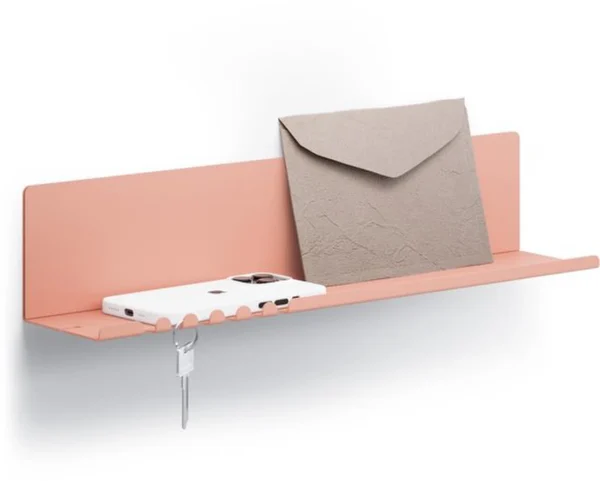 Unyqoos ® Stijlvol Wandrek met Haken en Kabelhouder voor Diverse Ruimtes