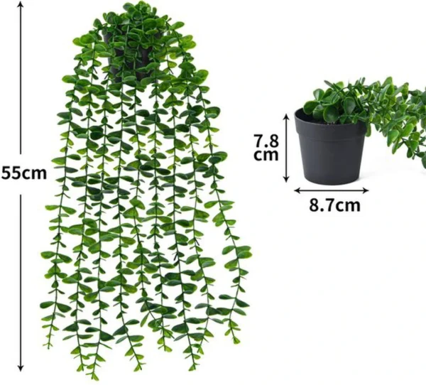 Unyqoos ® Levensechte Hangende Groene Kamerplanten voor Binnen- en Buitendecoratie, Set van 3 Stuks
