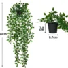 Unyqoos ® Levensechte Hangende Groene Kamerplanten voor Binnen- en Buitendecoratie, Set van 3 Stuks