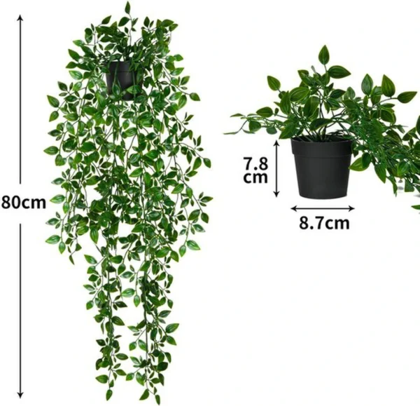 Unyqoos ® Levensechte Hangende Groene Kamerplanten voor Binnen- en Buitendecoratie, Set van 3 Stuks