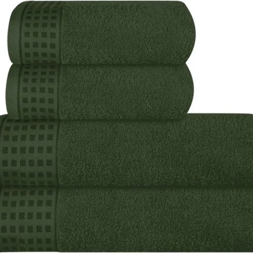 P-87213230390660-20260405184852.webp Unyqoos ® Verwen Jezelf Met Deze Luxe Olijfgroene Handdoekenset Van Zacht Katoen Voor Elke Dag