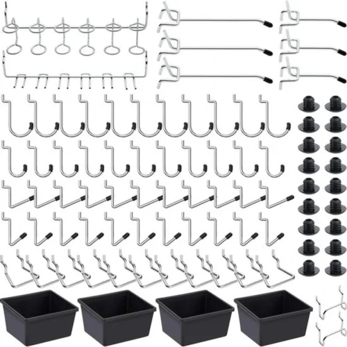 Unyqoos ® Veelzijdige Organisatieset voor Gereedschap met 146 Stuks Pegboard Haken en Accessoires