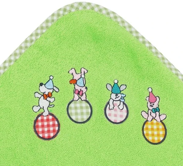 Unyqoos ® Groene Baby Handdoek met Capuchon, 100x100 cm, Zacht en Absorberend Katoen