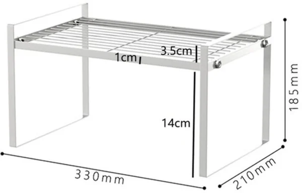 Unyqoos ® Keuken- en Badkamerrek met Antislipmat voor Efficiënte Opslag en Organisatie - Set van 2 Stuks